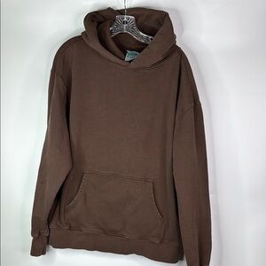 Shaka Wear Brown Hooded Sweatshirt Size Large